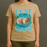 I Eat Cement Cursed Cat Funny Oddly Specific Dank Meme T-Shirt thumb 4