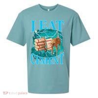 I Eat Cement Cursed Cat Funny Oddly Specific Dank Meme Sueded Cloud Jersey T-Shirt thumb 0