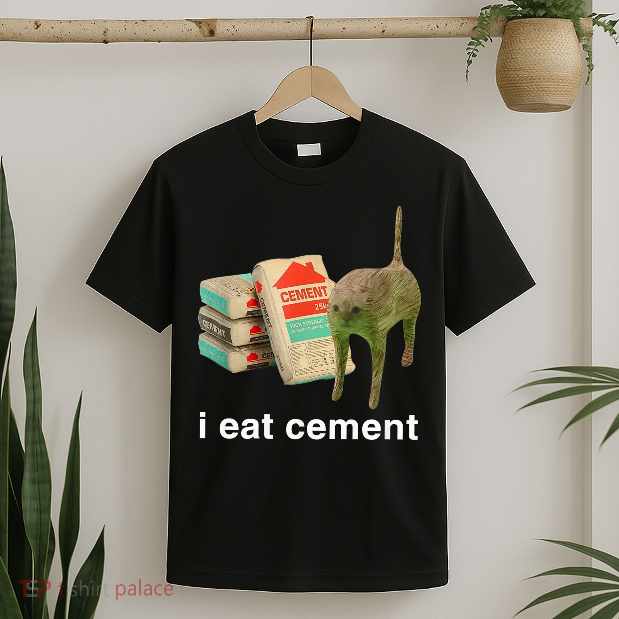 I Eat Cement Cursed Cat Funny Oddly Specific Meme T-Shirt