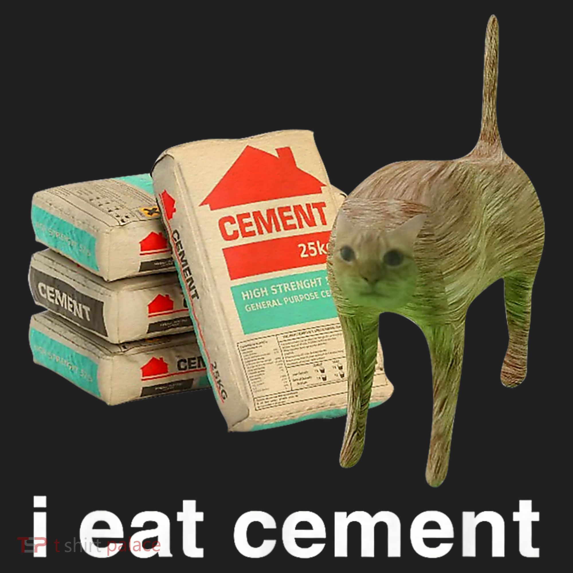 I Eat Cement Cursed Cat Funny Oddly Specific Meme Tumbler