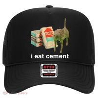 I Eat Cement Cursed Cat Funny Oddly Specific Meme Hat thumb 0