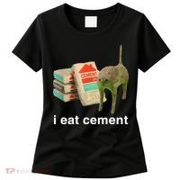 I Eat Cement Cursed Cat Funny Oddly Specific Meme Women's T-Shirt thumb 0