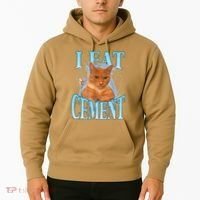 I Eat Cement Cursed Cat Funny Oddly Specific Dank Meme Hoodie thumb 2