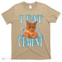 I Eat Cement Cursed Cat Funny Oddly Specific Dank Meme T-Shirt thumb 0