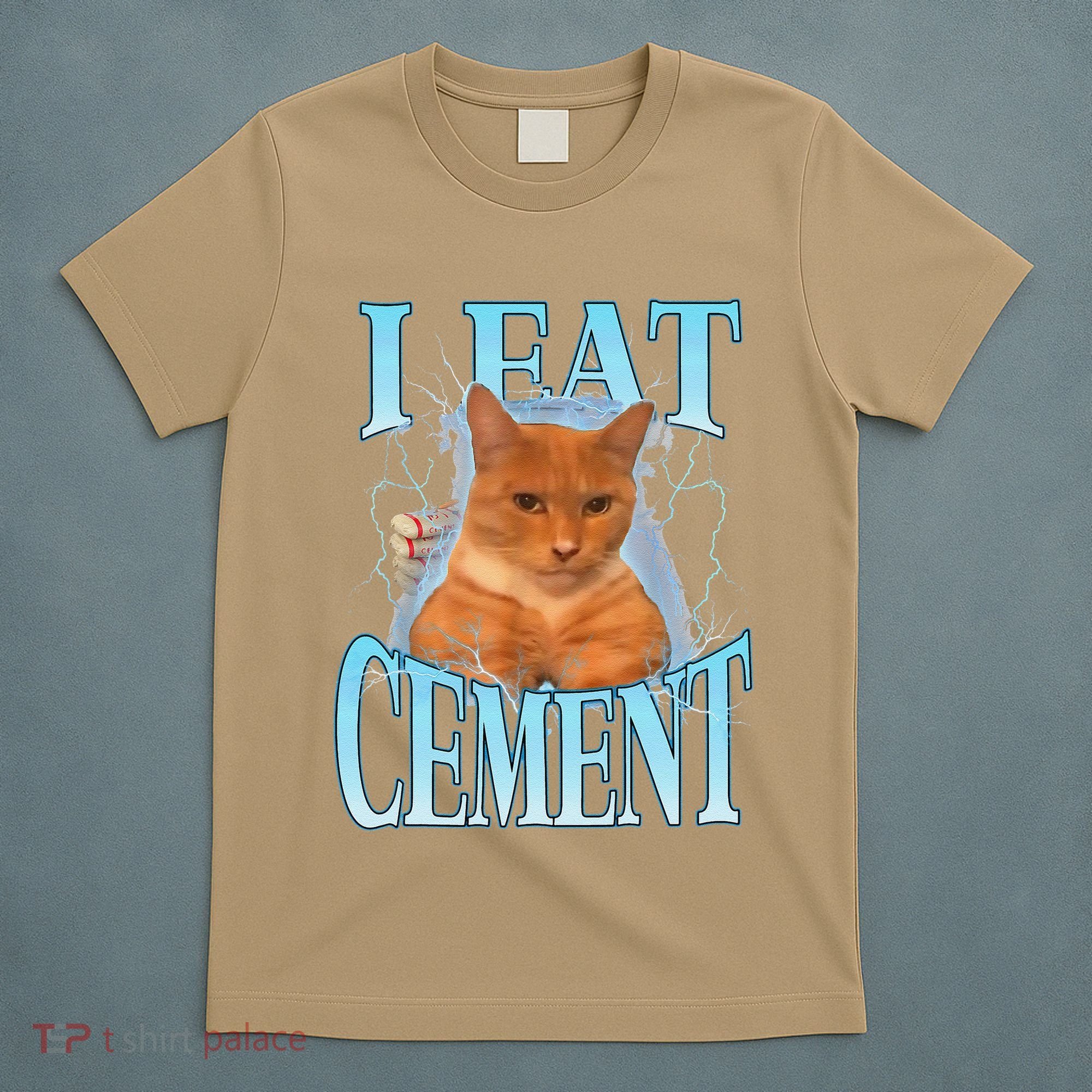 I Eat Cement Cursed Cat Funny Oddly Specific Dank Meme T-Shirt
