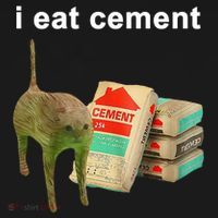 I Eat Cement Cursed Cat Oddly Specific Apron thumb 3