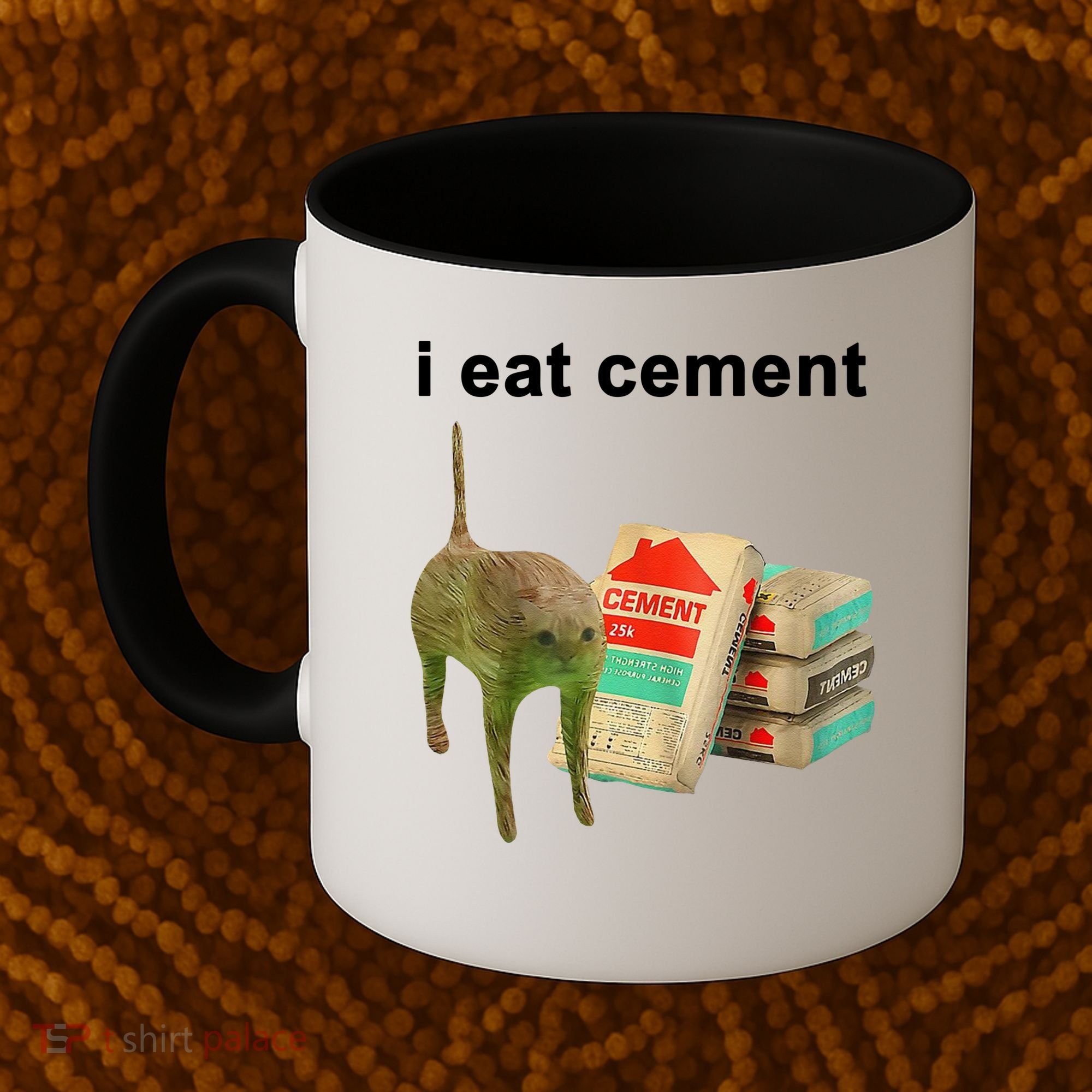 I Eat Cement Cursed Cat Oddly Specific Coffee Mug