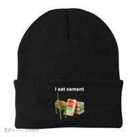 I Eat Cement Cursed Cat Oddly Specific Beanie thumb 0