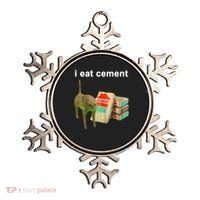 I Eat Cement Cursed Cat Oddly Specific Ornament thumb 0