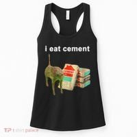 I Eat Cement Cursed Cat Oddly Specific Women's Tank Top thumb 0