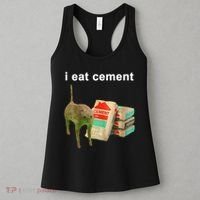 I Eat Cement Cursed Cat Oddly Specific Women's Tank Top thumb 3