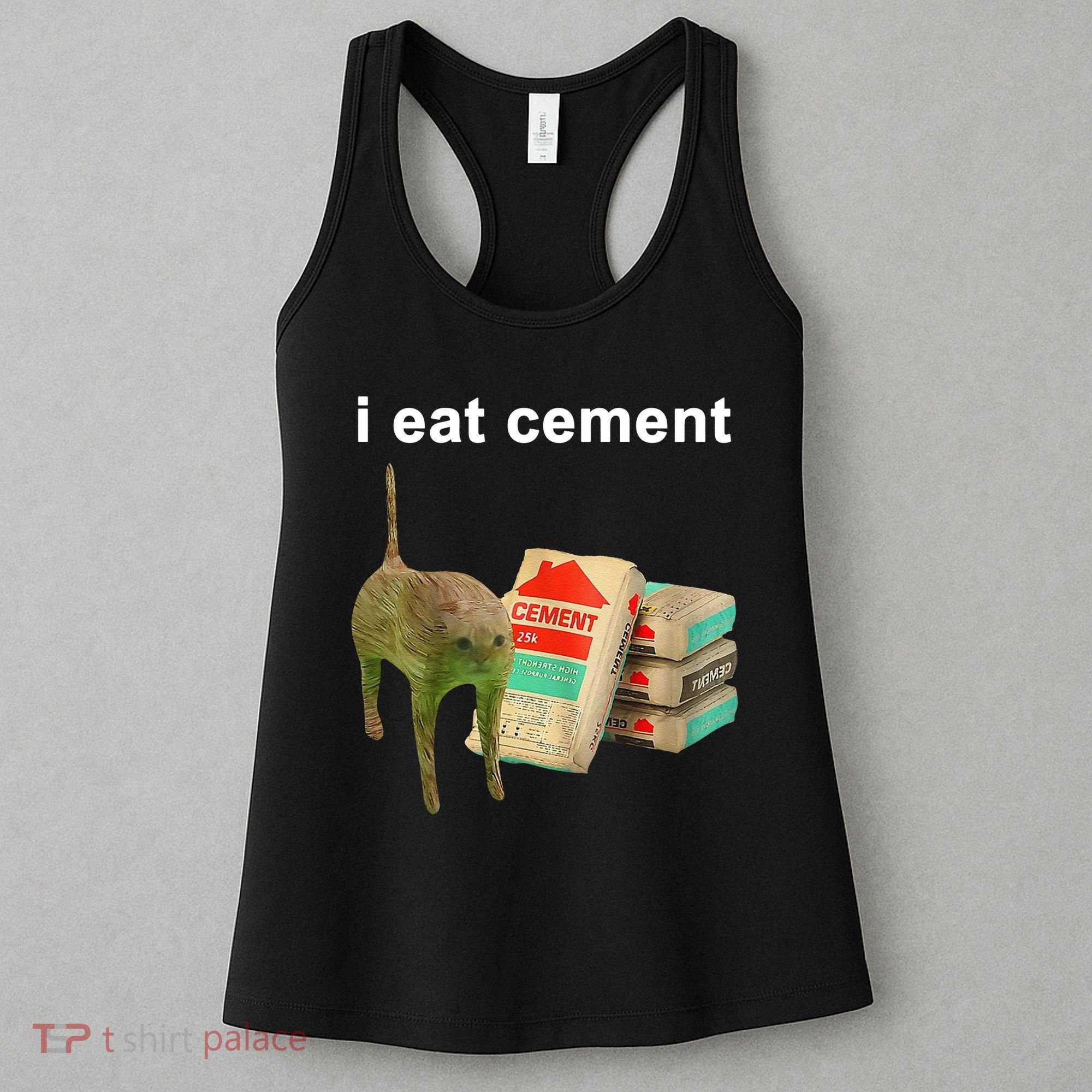 I Eat Cement Cursed Cat Oddly Specific Women's Tank Top