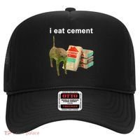 I Eat Cement Cursed Cat Oddly Specific Hat thumb 0