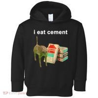 I Eat Cement Cursed Cat Oddly Specific Toddler Hoodie thumb 0