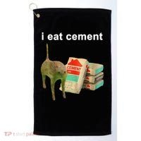 I Eat Cement Cursed Cat Oddly Specific Golf Towel thumb 0