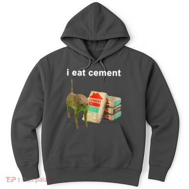 I Eat Cement Cursed Cat Oddly Specific Hoodie