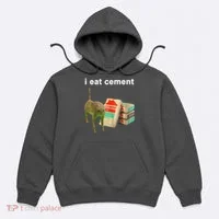 I Eat Cement Cursed Cat Oddly Specific Hoodie thumb 0