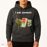 I Eat Cement Cursed Cat Oddly Specific Hoodie thumb 2