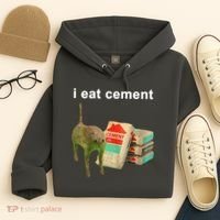 I Eat Cement Cursed Cat Oddly Specific Hoodie thumb 4
