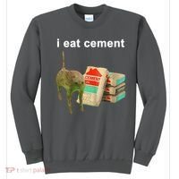 I Eat Cement Cursed Cat Oddly Specific Sweatshirt thumb 0