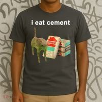 I Eat Cement Cursed Cat Oddly Specific T-Shirt thumb 3