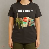 I Eat Cement Cursed Cat Oddly Specific T-Shirt thumb 4