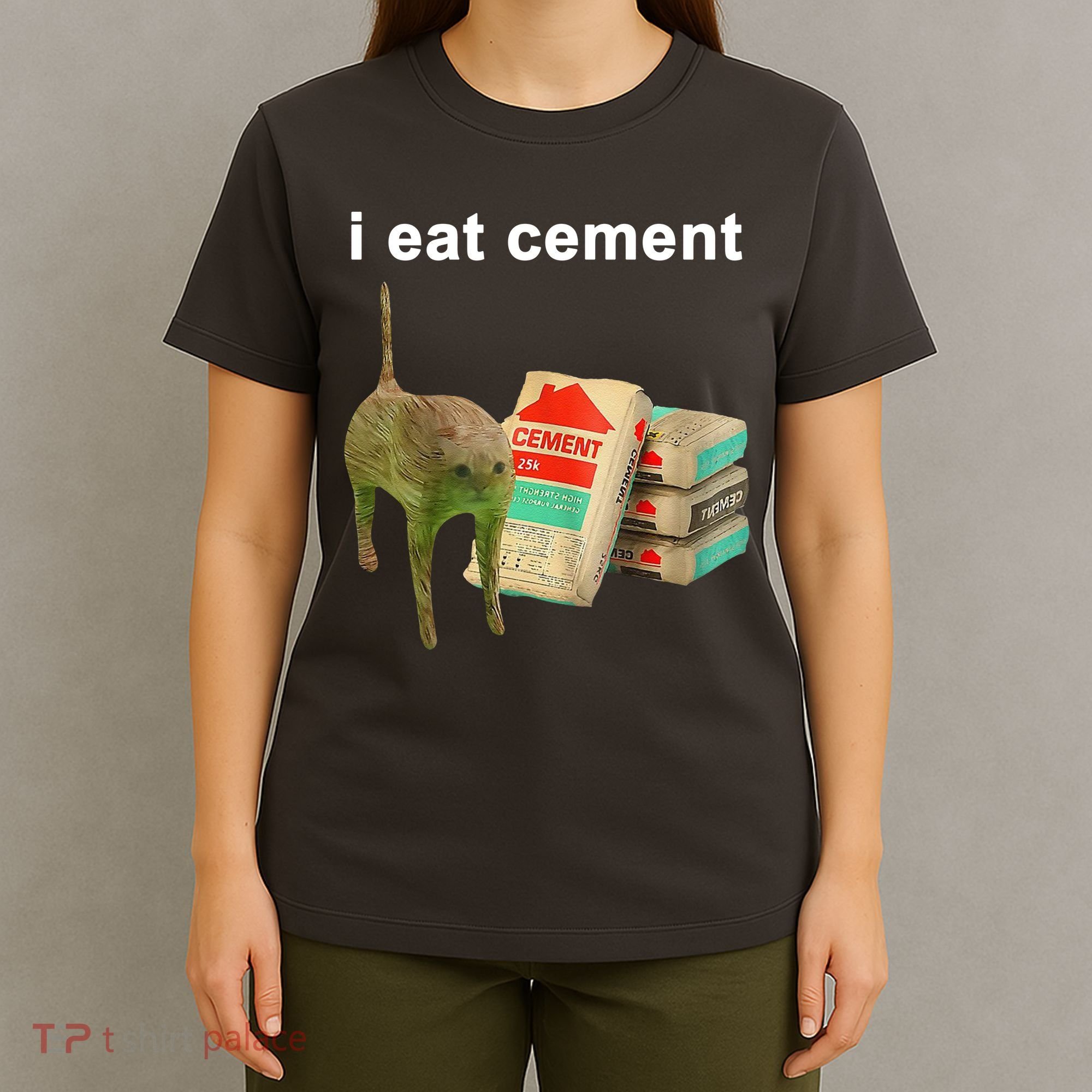 I Eat Cement Cursed Cat Oddly Specific T-Shirt