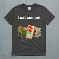 I Eat Cement Cursed Cat Oddly Specific T-Shirt thumb 5