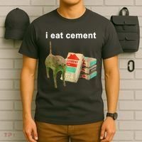 I Eat Cement Cursed Cat Oddly Specific T-Shirt thumb 6