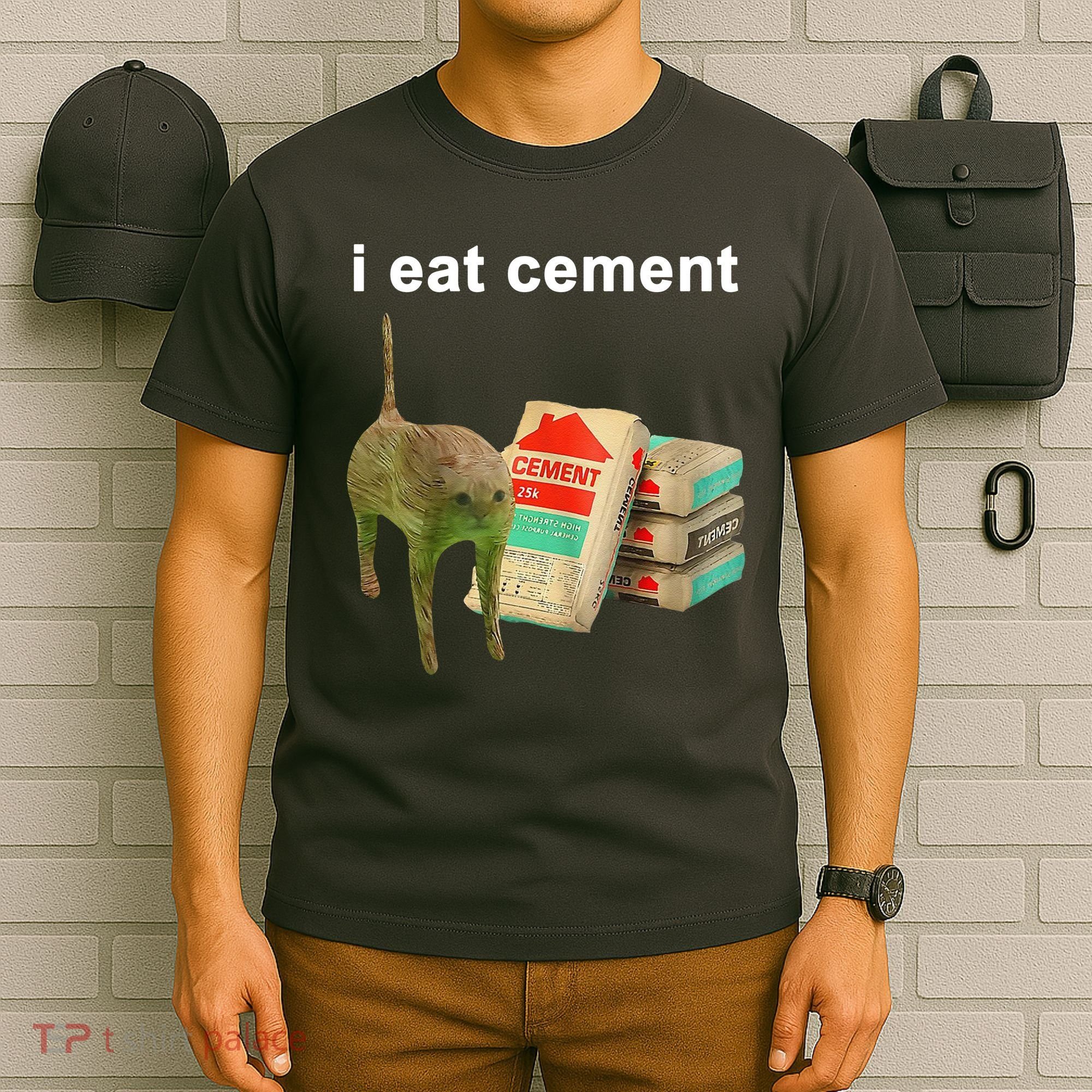 I Eat Cement Cursed Cat Oddly Specific T-Shirt