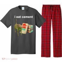 I Eat Cement Cursed Cat Oddly Specific Pajama Set thumb 0