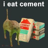 I Eat Cement Cursed Cat Oddly Specific Mousepad thumb 1