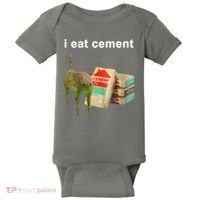 I Eat Cement Cursed Cat Oddly Specific Baby Bodysuit thumb 0