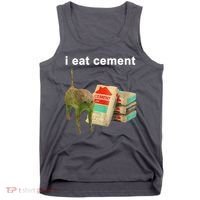 I Eat Cement Cursed Cat Oddly Specific Tank Top thumb 0