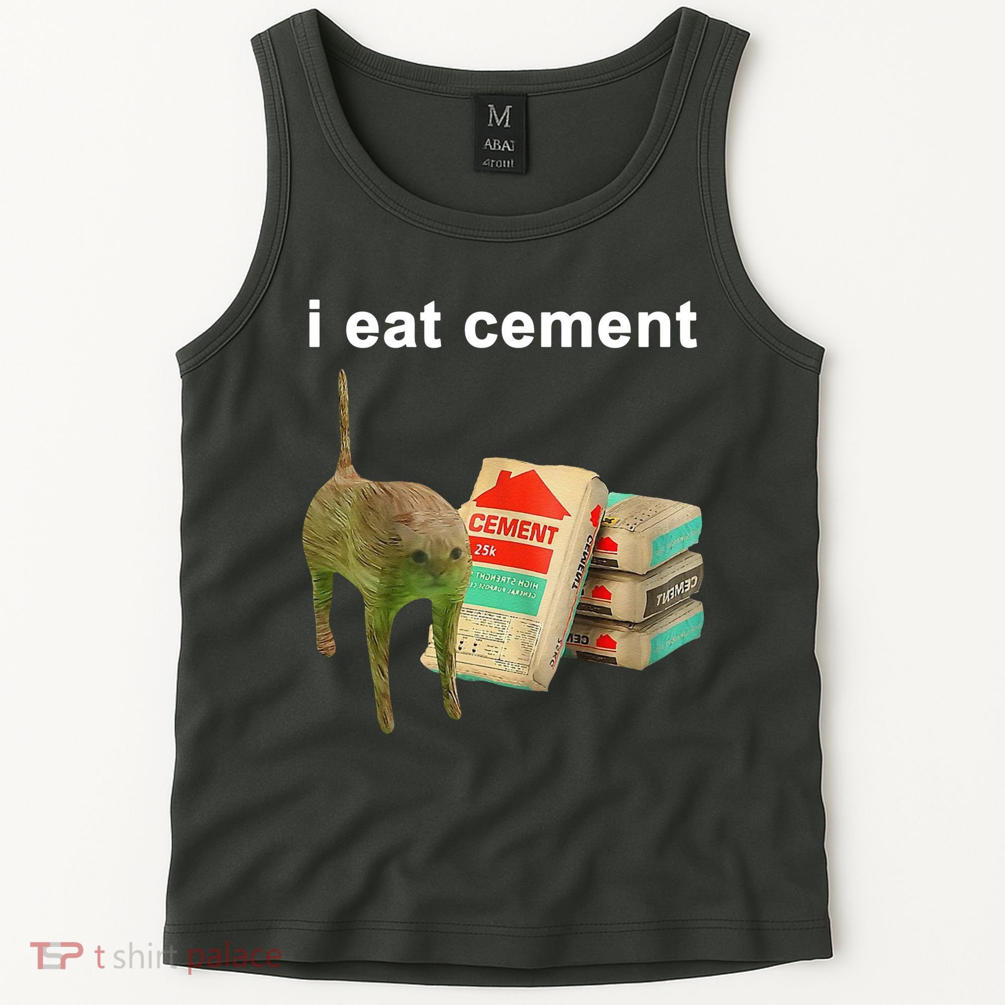 I Eat Cement Cursed Cat Oddly Specific Tank Top
