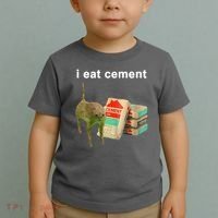 I Eat Cement Cursed Cat Oddly Specific Toddler T-Shirt thumb 2