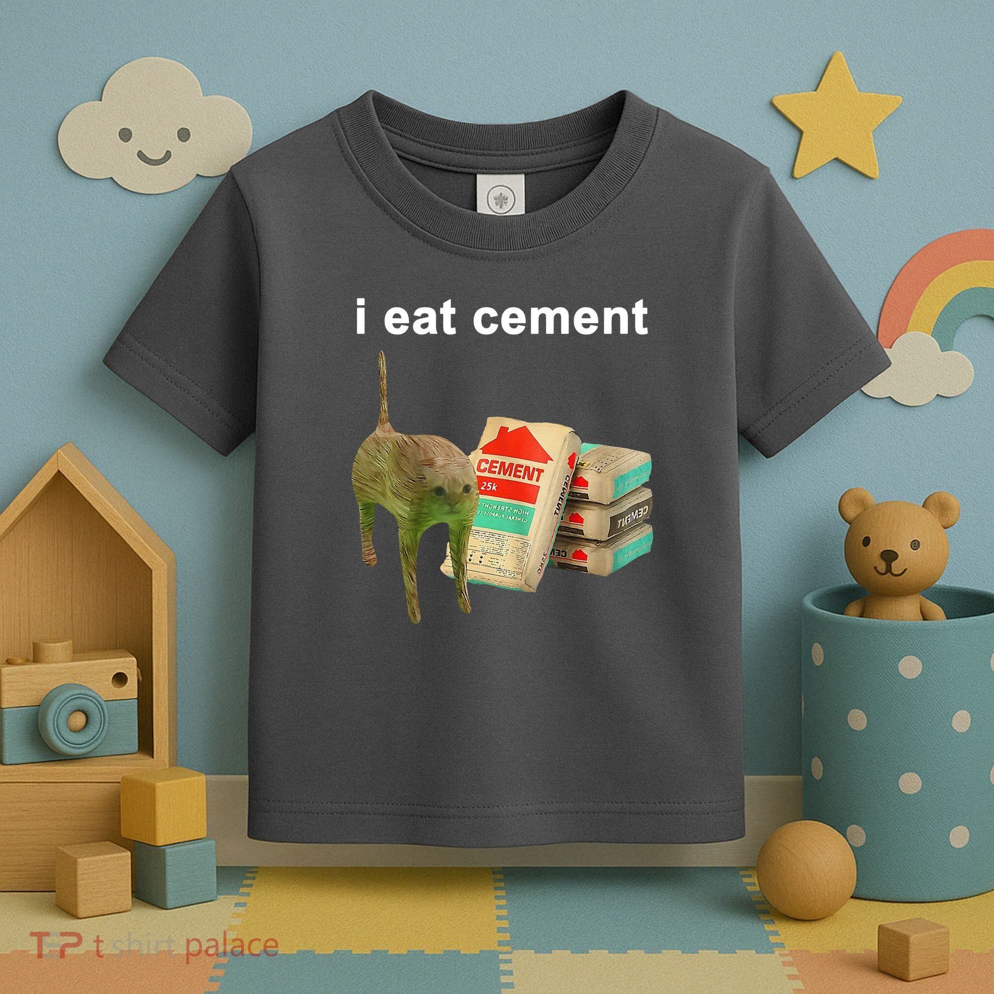 I Eat Cement Cursed Cat Oddly Specific Toddler T-Shirt