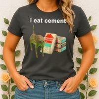 I Eat Cement Cursed Cat Oddly Specific Women's T-Shirt thumb 2