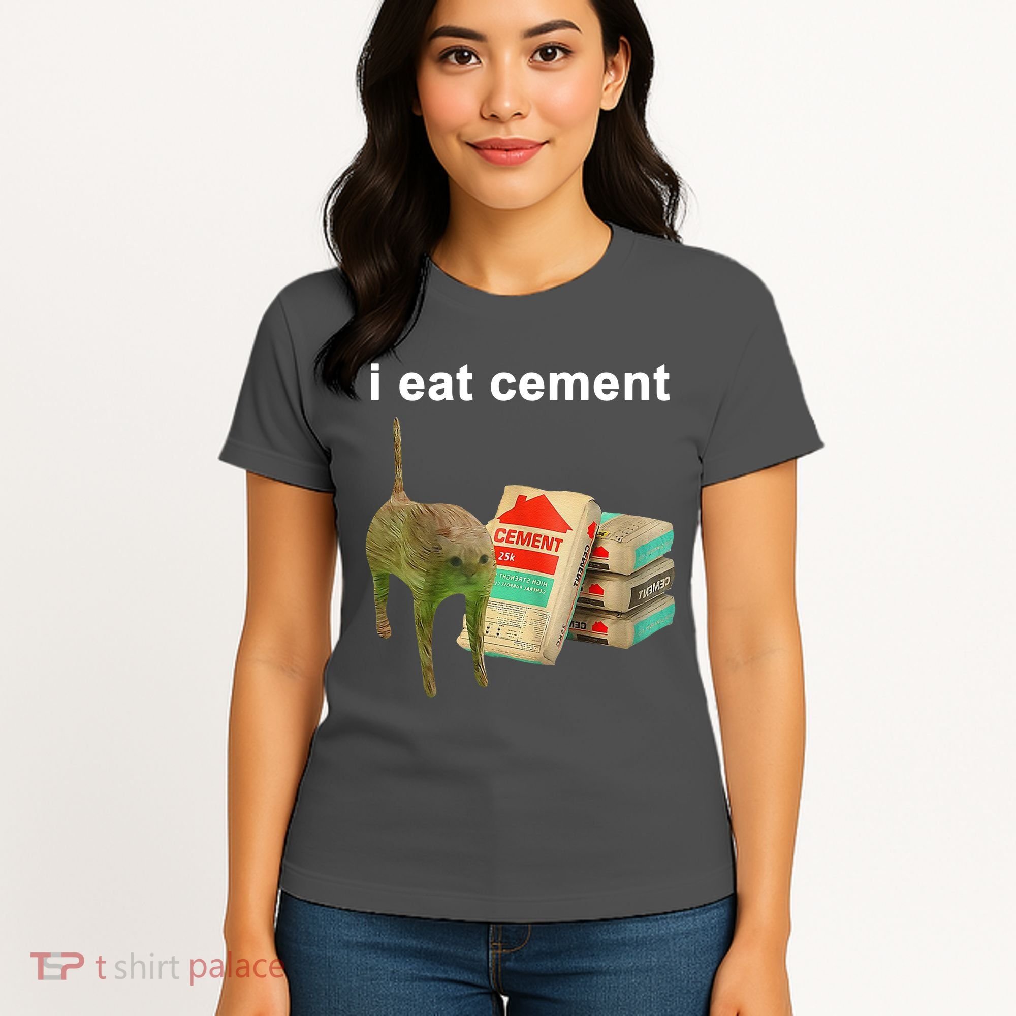 I Eat Cement Cursed Cat Oddly Specific Women's T-Shirt
