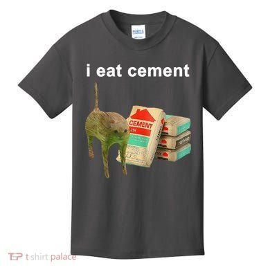 I Eat Cement Cursed Cat Oddly Specific Kids T-Shirt