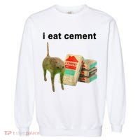 I Eat Cement Cursed Cat Oddly Specific Garment-Dyed Sweatshirt thumb 0