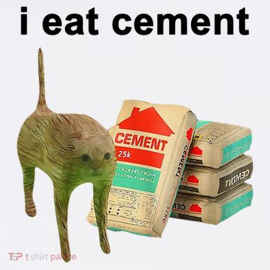 I Eat Cement Cursed Cat Oddly Specific Garment-Dyed Sweatshirt
