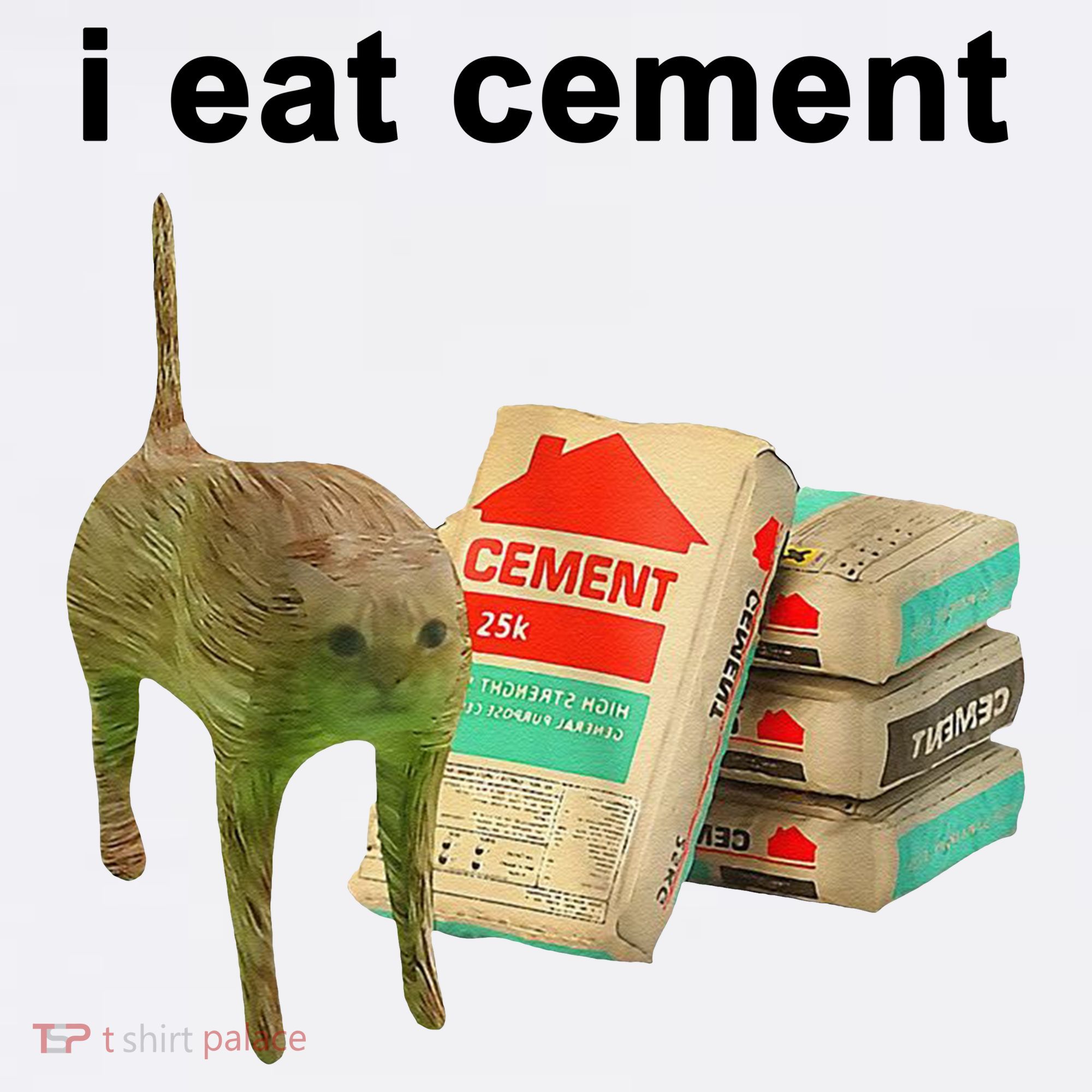 I Eat Cement Cursed Cat Oddly Specific Garment-Dyed Sweatshirt