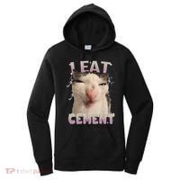 I Eat Cement Cursed Cat Funny Oddly Specific Dank Meme Women's Hoodie thumb 0