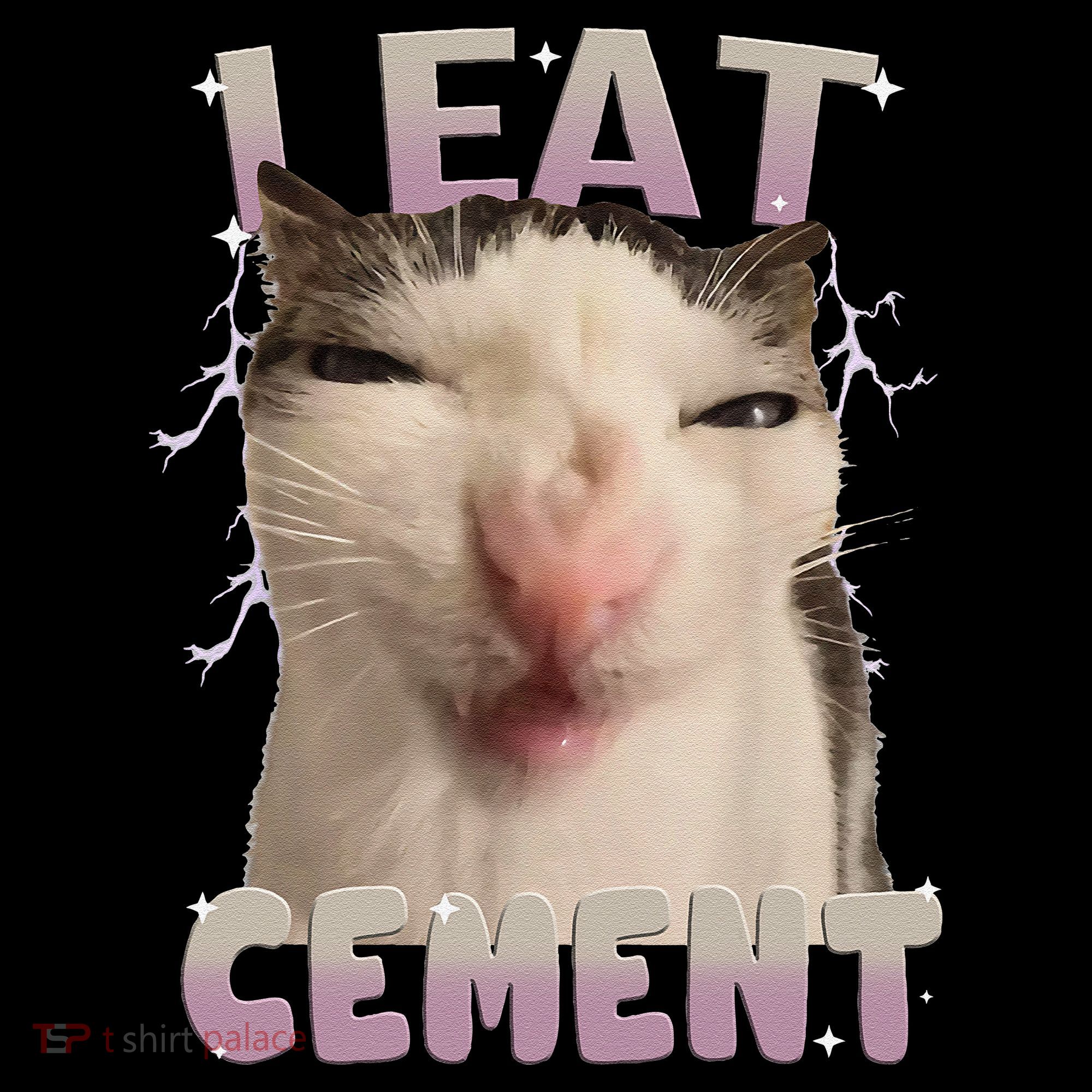 I Eat Cement Cursed Cat Funny Oddly Specific Dank Meme Ornament