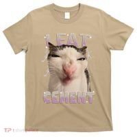 I Eat Cement Cursed Cat Funny Oddly Specific Dank Meme T-Shirt thumb 0