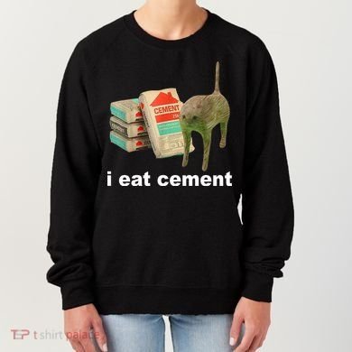 I Eat Cement Cursed Cat Funny Women's Sweatshirt