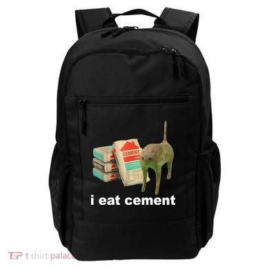 I Eat Cement Cursed Cat Funny Backpack