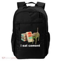 I Eat Cement Cursed Cat Funny Backpack thumb 0
