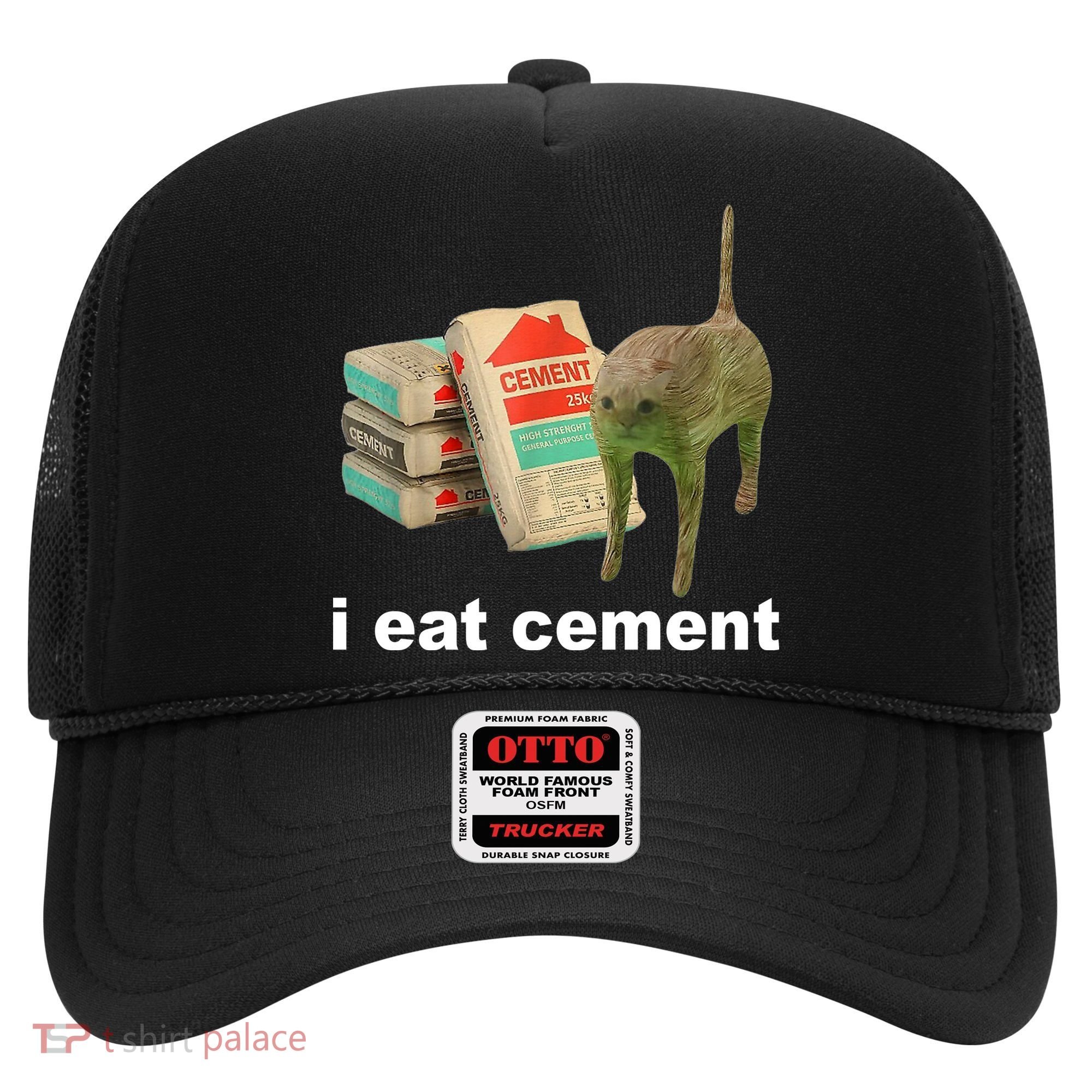 I Eat Cement Cursed Cat Funny Hat